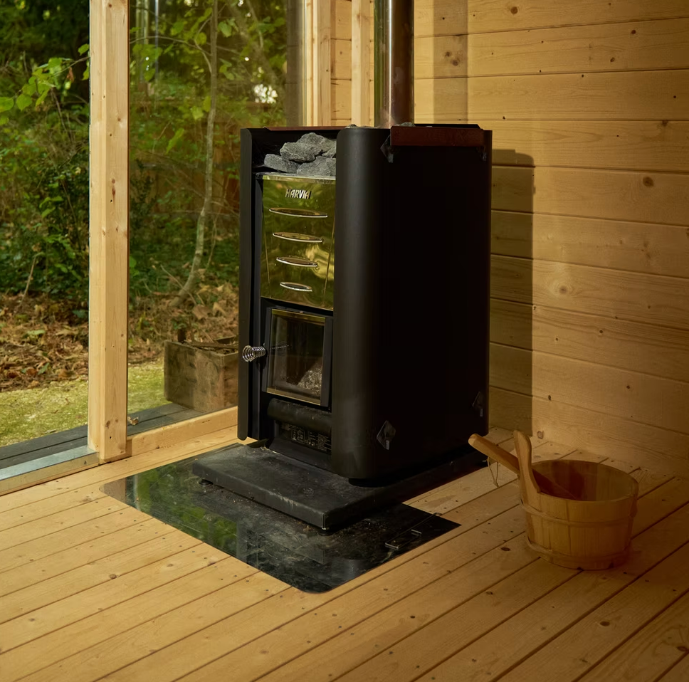 The woodland sauna interior